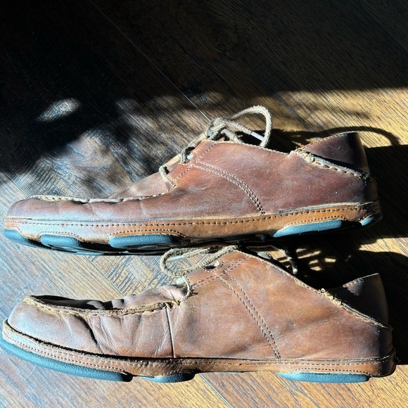 Olukai Men's Size13 Ohana Nubuck Leather Casual Lace Up Shoes Brown - Picture 4 of 11